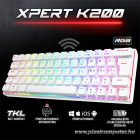 Spirit of Gamer Billentyűzet Mechanikus - XPERT K200 fehér (TKL, SOG red, RGB LED,USB, anti-ghosting, fehér, magyar)