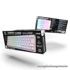 Spirit of Gamer Billentyűzet Mechanikus - XPERT K200 fehér (TKL, SOG red, RGB LED,USB, anti-ghosting, fehér, magyar)