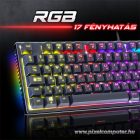 Spirit of Gamer Billentyűzet Mechanikus - XPERT K250 (105 gomb, SOG red, RGB LED,USB, anti-ghosting, fekete, magyar)