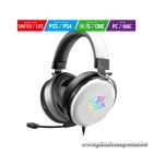 Spirit of Gamer Fejhallgató - H700 White (MultiPlatform, 7.1, mikrofon, hangerőszabályzó, nagy-párnás, fehér)