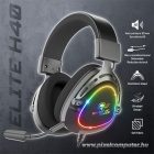 Spirit of Gamer Fejhallgató - ELITE H40 Black (MultiPlatform, RGB, 3.5mm Jack, mikrofon, hangerőszabályzó, nagy-párnás)