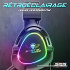 Spirit of Gamer Fejhallgató - ELITE H40 Black (MultiPlatform, RGB, 3.5mm Jack, mikrofon, hangerőszabályzó, nagy-párnás)