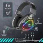 Spirit of Gamer Fejhallgató - ELITE H40 Black (MultiPlatform, RGB, 3.5mm Jack, mikrofon, hangerőszabályzó, nagy-párnás)