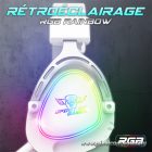 Spirit of Gamer Fejhallgató - ELITE H40 White (MultiPlatform, RGB, 3.5mm Jack, mikrofon, hangerőszabályzó, nagy-párnás)