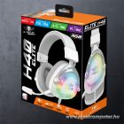 Spirit of Gamer Fejhallgató - ELITE H40 White (MultiPlatform, RGB, 3.5mm Jack, mikrofon, hangerőszabályzó, nagy-párnás)