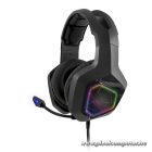 Spirit of Gamer Fejhallgató - ELITE H50 Black (MultiPlatform, RGB, 3.5mm Jack, mikrofon, hangerőszabályzó, nagy-párnás)