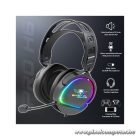 Spirit of Gamer Fejhallgató - PRO-H6 RGB Black (MultiPlatform, mikrofon, 3.5mm jack, hangerőszabályzó, 2m kábel, fekete)