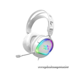  Spirit of Gamer Fejhallgató - PRO-H6 RGB White (MultiPlatform, mikrofon, 3.5mm jack, hangerőszabályzó, 2m kábel, fehér)