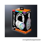 Spirit of Gamer Fejhallgató - PRO-H6 RGB White (MultiPlatform, mikrofon, 3.5mm jack, hangerőszabályzó, 2m kábel, fehér)