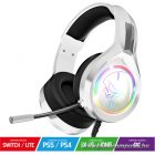 Spirit of Gamer Fejhallgató - PRO-H8 RGB White (MultiPlatform, mikrofon, 3.5mm jack, hangerőszabályzó, 2m kábel, fehér)
