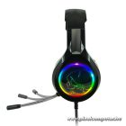 Spirit of Gamer Fejhallgató - PRO-H8 RGB Dark (MultiPlatform, mikrofon, 3.5mm jack, hangerőszabályzó, 2m kábel, fekete)