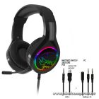 Spirit of Gamer Fejhallgató - PRO-H8 RGB Dark (MultiPlatform, mikrofon, 3.5mm jack, hangerőszabályzó, 2m kábel, fekete)
