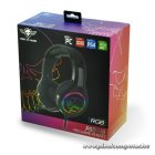 Spirit of Gamer Fejhallgató - PRO-H8 RGB Dark (MultiPlatform, mikrofon, 3.5mm jack, hangerőszabályzó, 2m kábel, fekete)