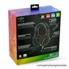 Spirit of Gamer Fejhallgató - PRO-H8 RGB Dark (MultiPlatform, mikrofon, 3.5mm jack, hangerőszabályzó, 2m kábel, fekete)