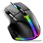 Spirit of Gamer Egér - PRO-M5 RGB (Optikai, 12800DPI, 1000Hz, 8 gomb, harisnyázott kábel, fekete)