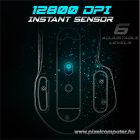 Spirit of Gamer Egér - PRO-M5 RGB (Optikai, 12800DPI, 1000Hz, 8 gomb, harisnyázott kábel, fekete)