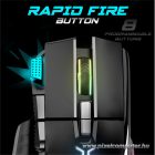 Spirit of Gamer Egér - PRO-M5 RGB (Optikai, 12800DPI, 1000Hz, 8 gomb, harisnyázott kábel, fekete)