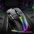 Spirit of Gamer Egér - PRO-M5 RGB (Optikai, 12800DPI, 1000Hz, 8 gomb, harisnyázott kábel, fekete)
