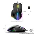 Spirit of Gamer Egér - PRO-M5 RGB (Optikai, 12800DPI, 1000Hz, 8 gomb, harisnyázott kábel, fekete)
