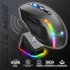 Spirit of Gamer Egér Vezeték nélküli  - ELITE-M50 Black (Optikai, 8000DPI, 1000Hz, 6 programozható gomb, RGB, fekete)