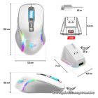 Spirit of Gamer Egér Vezeték nélküli  - ELITE-M50 White (Optikai, 8000DPI, 1000Hz, 6 programozható gomb, RGB, fehér)