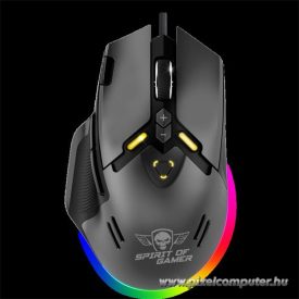   Spirit of Gamer Egér - ELITE-M60 Black (Optikai, 20000 DPI, 1000Hz, 9 programozható gomb, RGB, vezetékes, fekete)