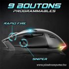 Spirit of Gamer Egér - ELITE-M60 Black (Optikai, 20000 DPI, 1000Hz, 9 programozható gomb, RGB, vezetékes, fekete)