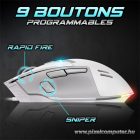 Spirit of Gamer Egér - ELITE-M60 White (Optikai, 20000 DPI, 1000Hz, 9 programozható gomb, RGB, vezetékes, fehér)