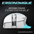 Spirit of Gamer Egér - ELITE-M60 White (Optikai, 20000 DPI, 1000Hz, 9 programozható gomb, RGB, vezetékes, fehér)