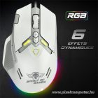 Spirit of Gamer Egér - ELITE-M60 White (Optikai, 20000 DPI, 1000Hz, 9 programozható gomb, RGB, vezetékes, fehér)