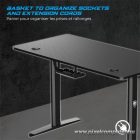 Spirit of Gamer Gamer Asztal - Headquarter 700 (MDF lap, fém lábak, állítható magasság(motoros), 120 x 60 x 1,8 cm)