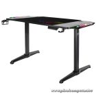 Spirit of Gamer Gamer Asztal - Headquarter 800 (MDF lap, fém lábak, fekete, RGB LED háttérvilágítás, 140 x 60 x 1,6 cm)