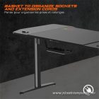 Spirit of Gamer Gamer Asztal - Headquarter 900 (MDF lap, fém lábak, állítható magasság(motoros), 140 x 70 x 1,8 cm)