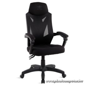   Spirit of Gamer szék - HELLCAT Black (állítható dőlés/magasság; szövet; max.120kg-ig, fekete)