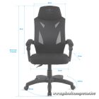 Spirit of Gamer szék - HELLCAT Black (állítható dőlés/magasság; szövet; max.120kg-ig, fekete)