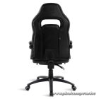Spirit of Gamer szék - MUSTANG Black (állítható dőlés/magasság; kihajtható lábtartó; max.120kg-ig, fekete)