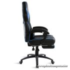 Spirit of Gamer szék - MUSTANG Blue (állítható dőlés/magasság; kihajtható lábtartó; max.120kg-ig, kék)