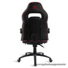 Spirit of Gamer szék - MUSTANG Red (állítható dőlés/magasság; kihajtható lábtartó; max.120kg-ig, piros)