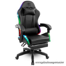   Spirit of Gamer szék - SIRIUS (RGB, állítható dőlés/magasság; kihajtható lábtartó; max.120kg-ig, fekete)