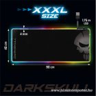 Spirit of Gamer Egérpad - Darkskull RGB Mouse Pad XXXL (RGB háttérvilágítás, USB Hub, 900 x 400 x 4mm; fekete)