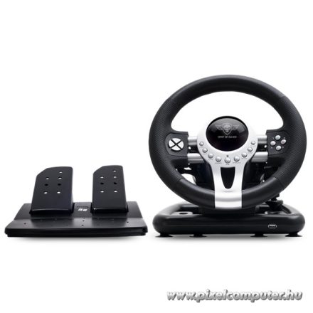 Spirit of Gamer Kormány - RACE WHEEL PRO 2 (kormány+pedálok+váltó, PC / PS3/4 / XBOX X/S/One kompatibilis, fekete)
