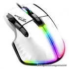 Spirit of Gamer Egér - PRO-M5 Arctic (Optikai, 12800DPI, 1000Hz, 8 gomb, harisnyázott kábel, fehér)
