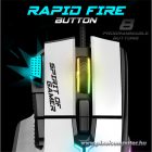 Spirit of Gamer Egér - PRO-M5 Arctic (Optikai, 12800DPI, 1000Hz, 8 gomb, harisnyázott kábel, fehér)