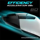 Spirit of Gamer Egér - PRO-M5 Arctic (Optikai, 12800DPI, 1000Hz, 8 gomb, harisnyázott kábel, fehér)