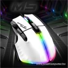 Spirit of Gamer Egér - PRO-M5 Arctic (Optikai, 12800DPI, 1000Hz, 8 gomb, harisnyázott kábel, fehér)