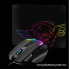 Spirit of Gamer Egér - PRO-M3 RGB (Optikai, 7200DPI, 8 gomb, harisnyázott kábel, fekete) + egérpad