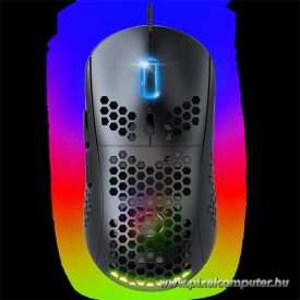   Spirit of Gamer Egér - S-PM4 RGB (Optikai, 12800DPI, 6 gomb, harisnyázott kábel, fekete)