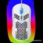 Spirit of Gamer Egér - S-PM4 RGB Arctic (Optikai, 12800DPI, 6 gomb, harisnyázott kábel, fehér)