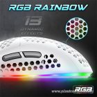 Spirit of Gamer Egér - S-PM4 RGB Arctic (Optikai, 12800DPI, 6 gomb, harisnyázott kábel, fehér)
