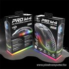 Spirit of Gamer Egér - S-PM4 RGB (Optikai, 12800DPI, 6 gomb, harisnyázott kábel, fekete)